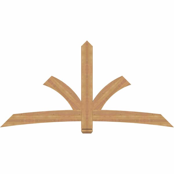 Ekena Millwork Davenport Timber Gable Bracket, Western Red Cedar, 84"W x 42"H x 1 1/2"D x 5 1/2"F, 12/12 Pitch GBW084X42X0206DAV00SWR - main